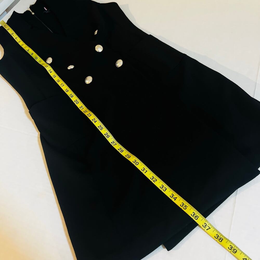 Tommy Hilfiger Sleeveless Double Breasted Sailor Dress Size 6 Black - Picture 6 of 7